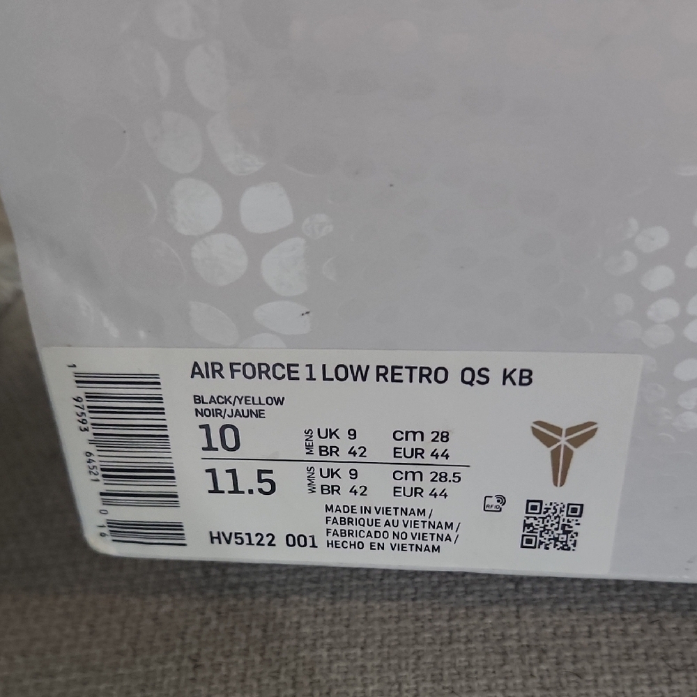 Nike Air Force 1 QS Kobe Away Numbered - Picture 3 of 6
